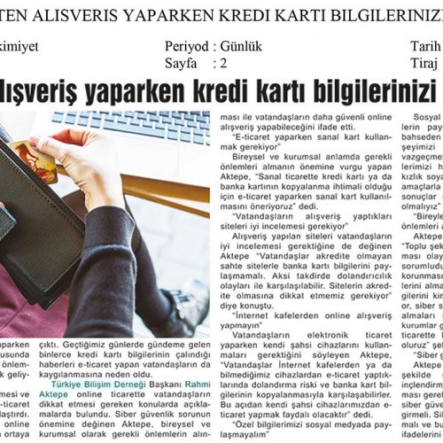 İnternetten Alışveriş Yaparken Kredi Kartı Bilgilerinizi Kaptırmayın – KARS HAKİMİYET