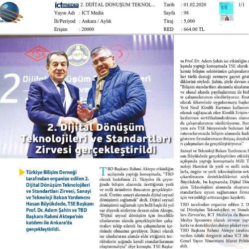 2. Dijital Dönüşüm Teknolojileri ve Standartları Zirvesi Gerçekleştirildi – ICT MEDIA