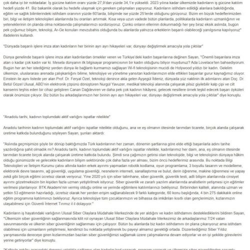 Bakan Yardımcısı Sayan Açıklaması ‘Kadınların İş Gücüne Katılım Oranı Yüzde 27,9’Dan Yüzde 34,1’E Yükseldi’ – BEYAZ GAZETE