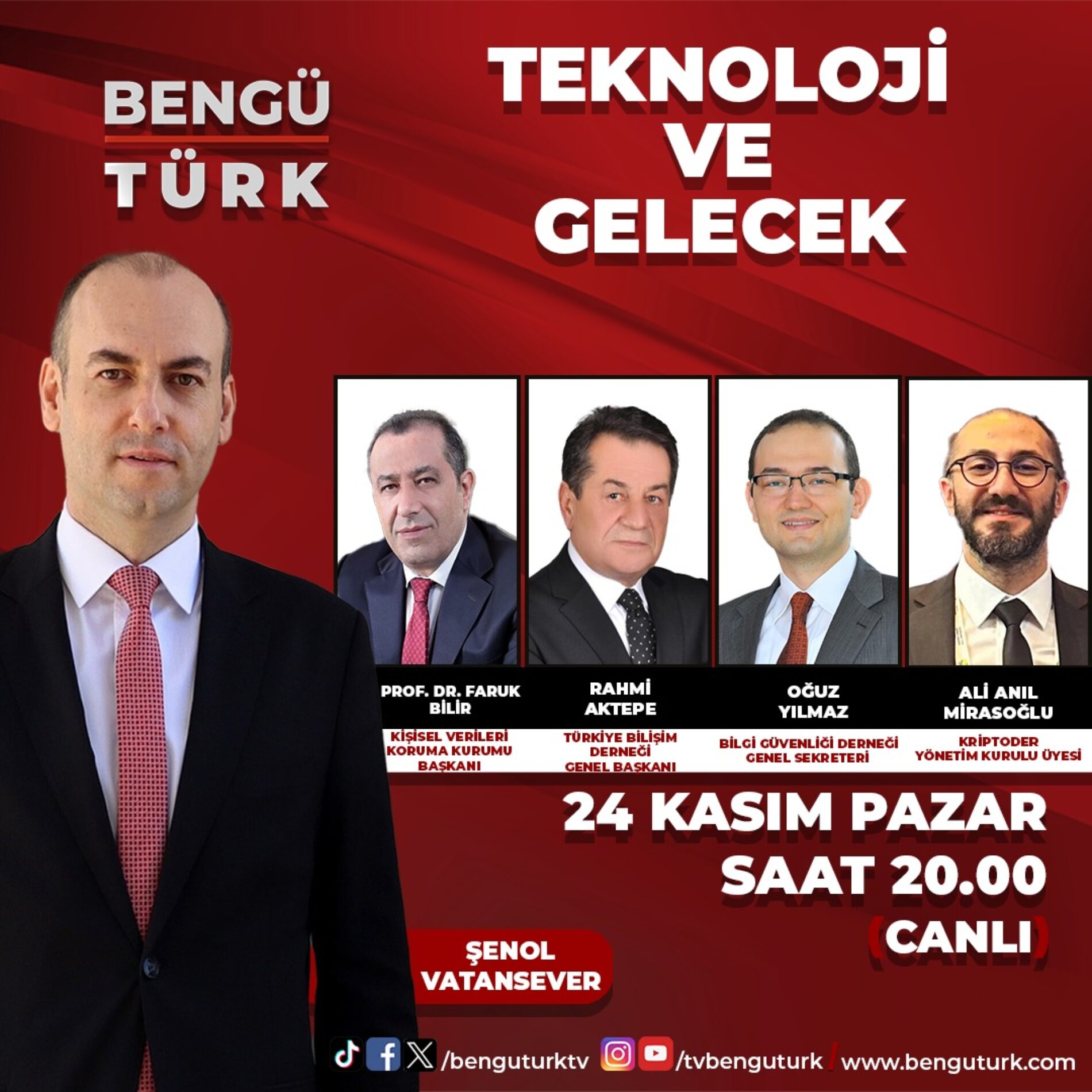 Türkiye Bilişim Derneği Genel Başkanı Sayın Rahmi AKTEPE, 24 Kasım 2024 Pazar günü BengiTürk TV “Teknoloji ve Gelecek” programına canlı yayınına katıldı.